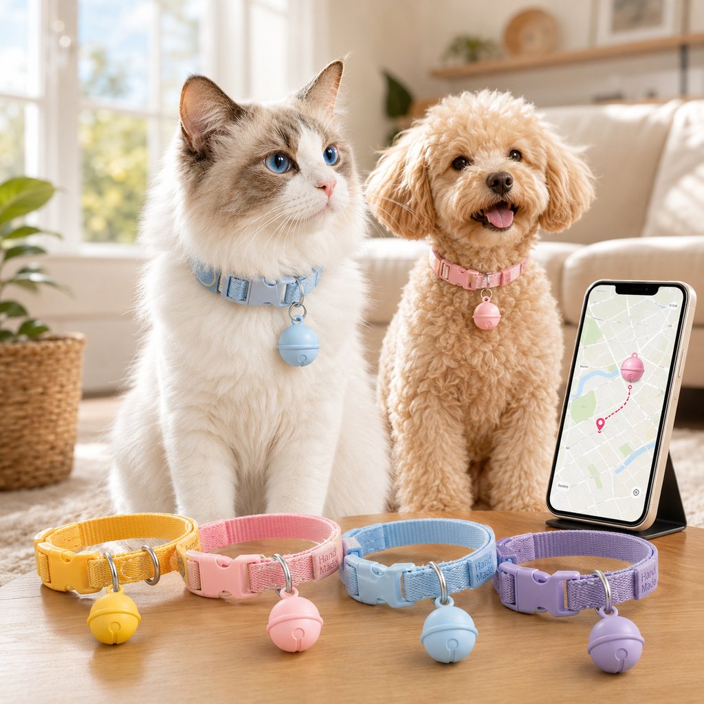 Smart Pet Tracker Bell Collar for Cats & Small Dogs