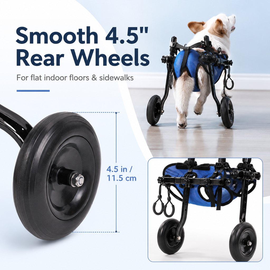 Adjustable Rear Leg Dog Wheelchair for Daily Walks