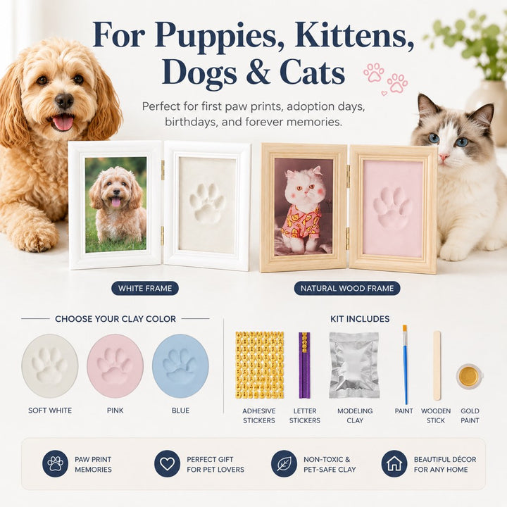 Pet Paw Print Frame Kit for Dogs & Cats