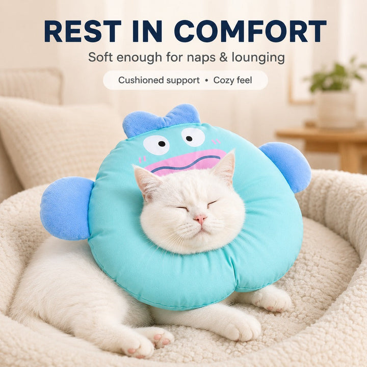 Soft Cat Recovery Collar for Eating & Sleeping | Adjustable Cone Alternative