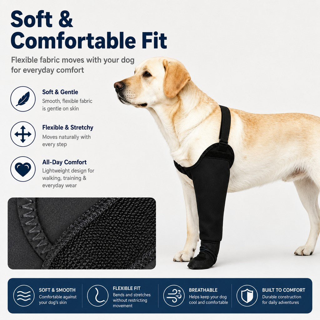 Dog Front Leg Protective Sleeve for Recovery & Walks | Helps Reduce Licking