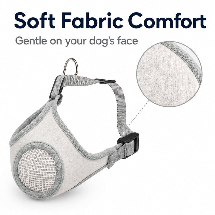 Breathable Dog Muzzle for Walks, Grooming & Vet Visits