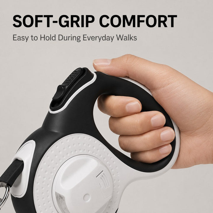 LED Retractable Dog Leash for Evening Walks