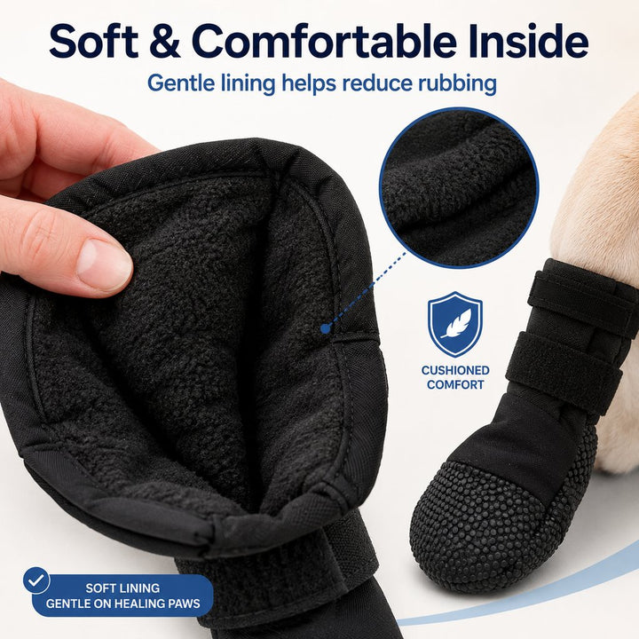 Dog Paw Recovery Boot for Home Rest & Walks | Anti-Lick Protective Cover for Injured Paws