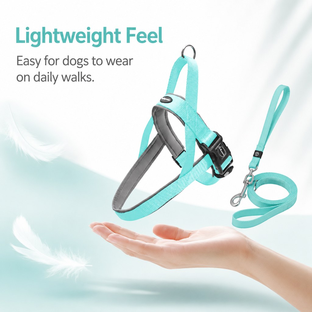 Quick-Fit Lightweight Dog Harness & Leash Set for Daily Walks