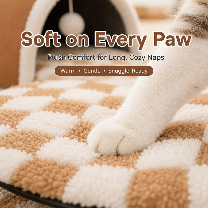 3-in-1 Multi-Cat Tunnel Bed & Play Mat for Indoor Cats
