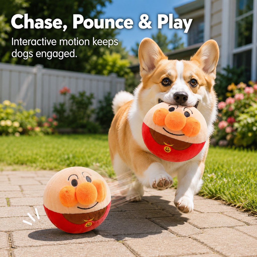 Interactive Electric Bouncing Plush Dog Toy for Indoor Chase Play & Bored Dogs