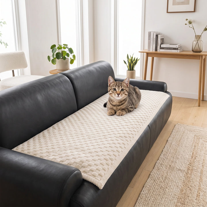 Soft Plush Non Slip Pet Sofa Cover with Scratch Resistant Furniture Protection