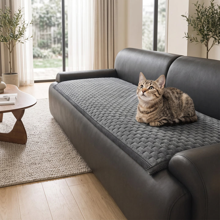 Soft Plush Non Slip Pet Sofa Cover with Scratch Resistant Furniture Protection