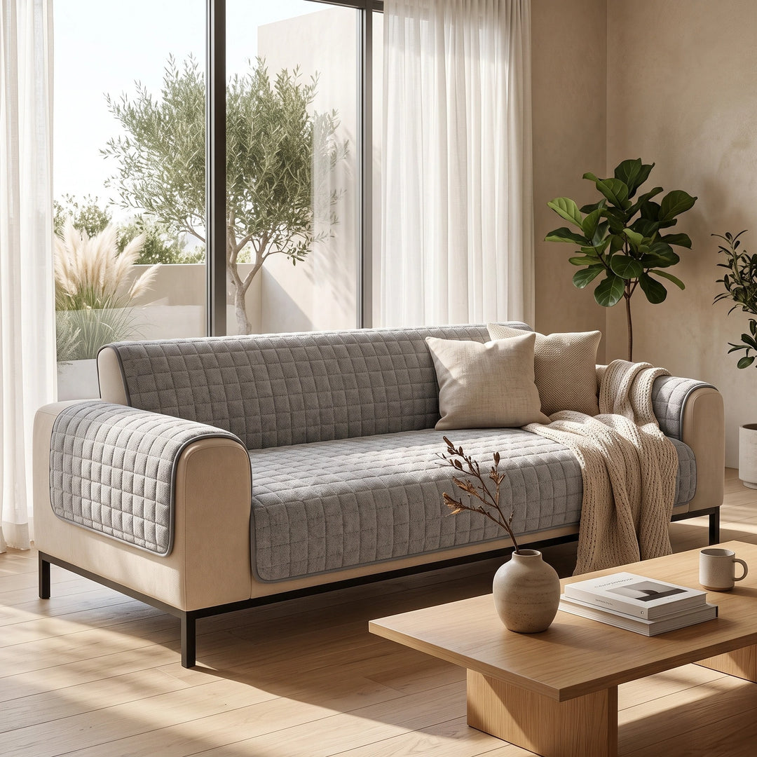 Soft Plush Sofa Protector Cover for Recliners Loveseats and Large Sofas