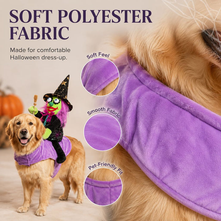 3D Witch Rider Halloween Pet Costume for Trick-or-Treating, Parties & Photos