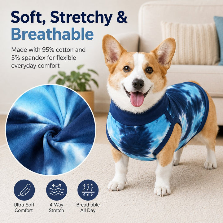 Dog Post Surgery Recovery Suit | Soft Anti-Lick Protective Onesie for Spay Neuter Recovery