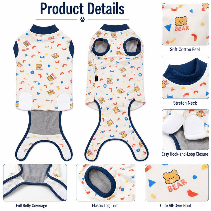 Dog Recovery Suit for Post-Surgery Belly Protection