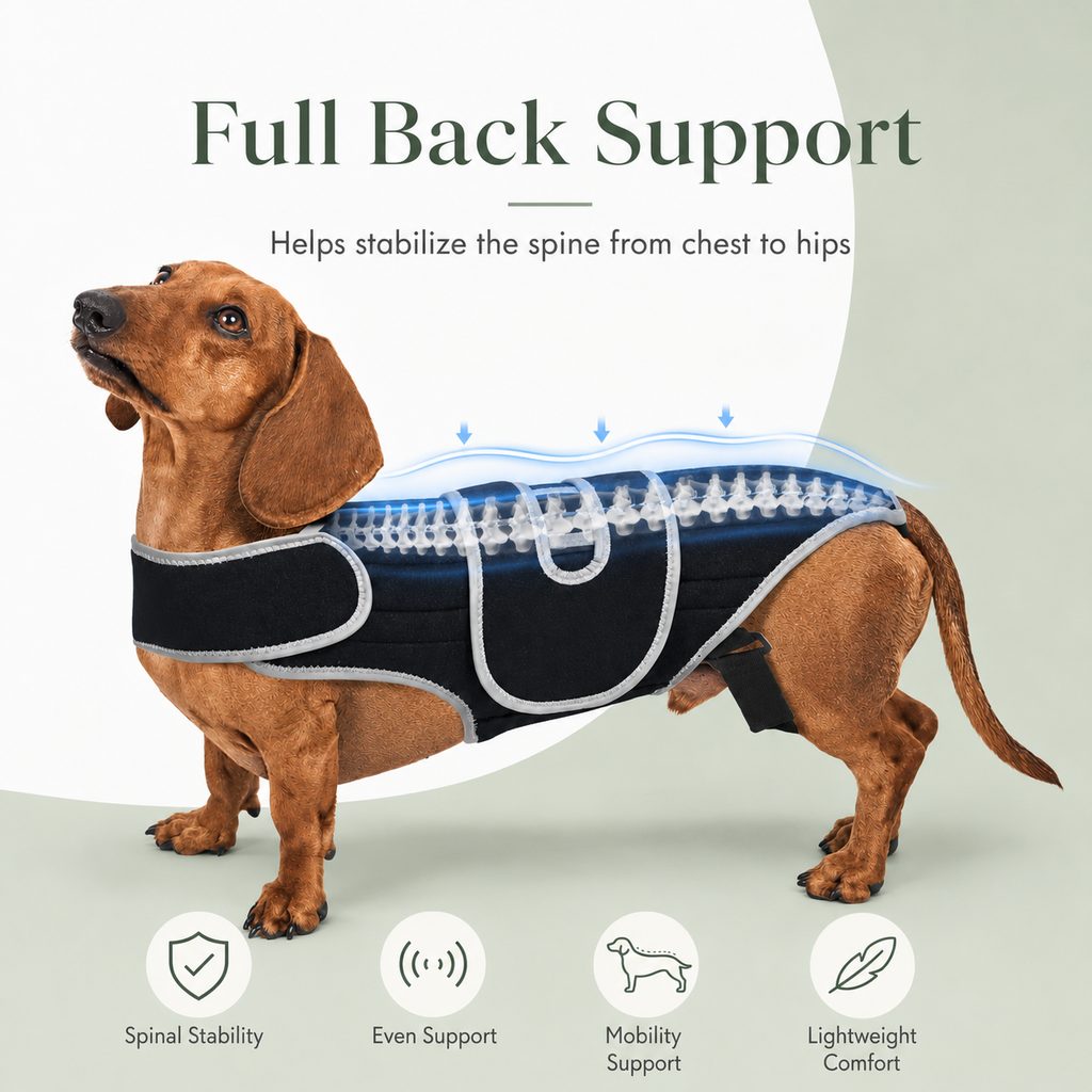 SpineGuard Dog Back Support Vest for Dachshunds & Corgis