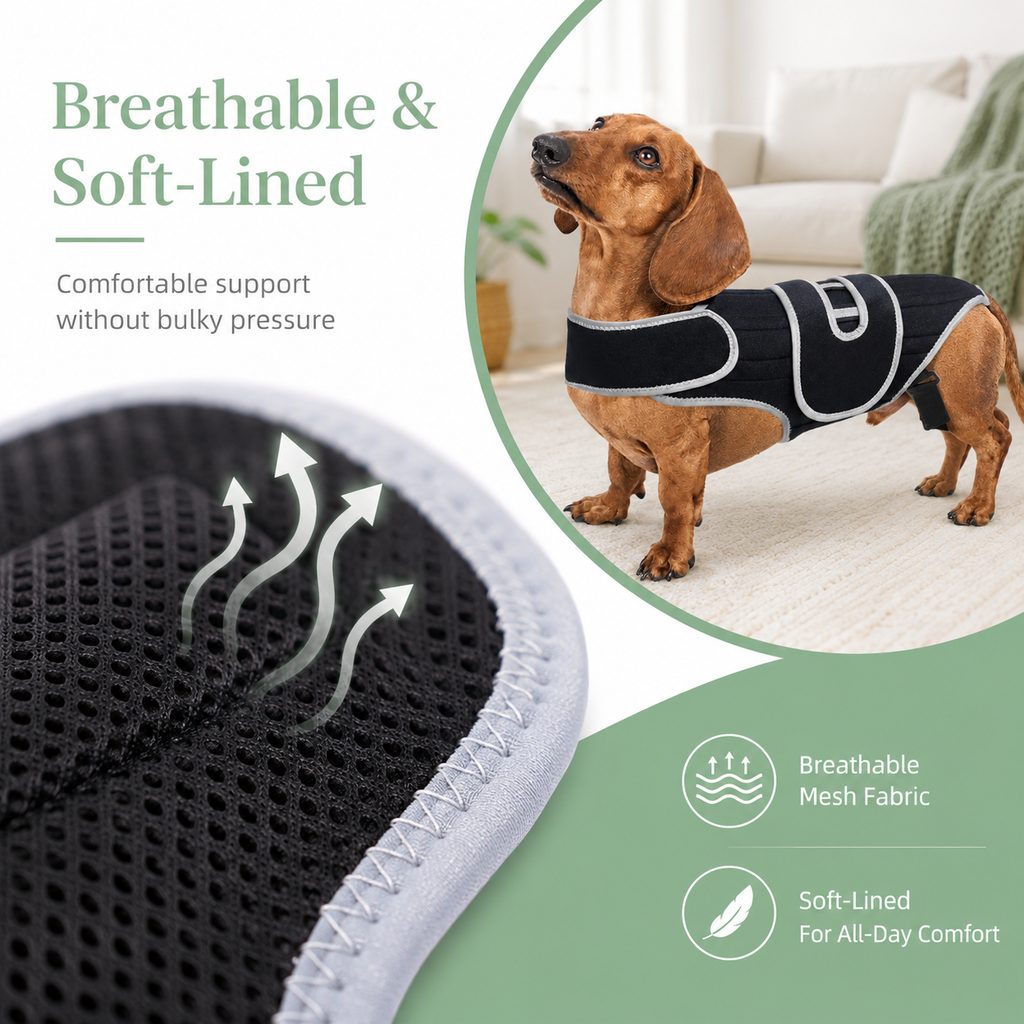 SpineGuard Dog Back Support Vest for Dachshunds & Corgis