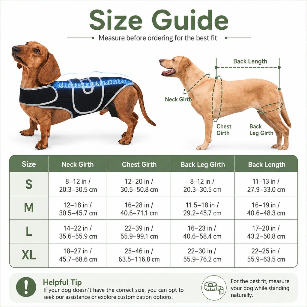 SpineGuard Dog Back Support Vest for Dachshunds & Corgis
