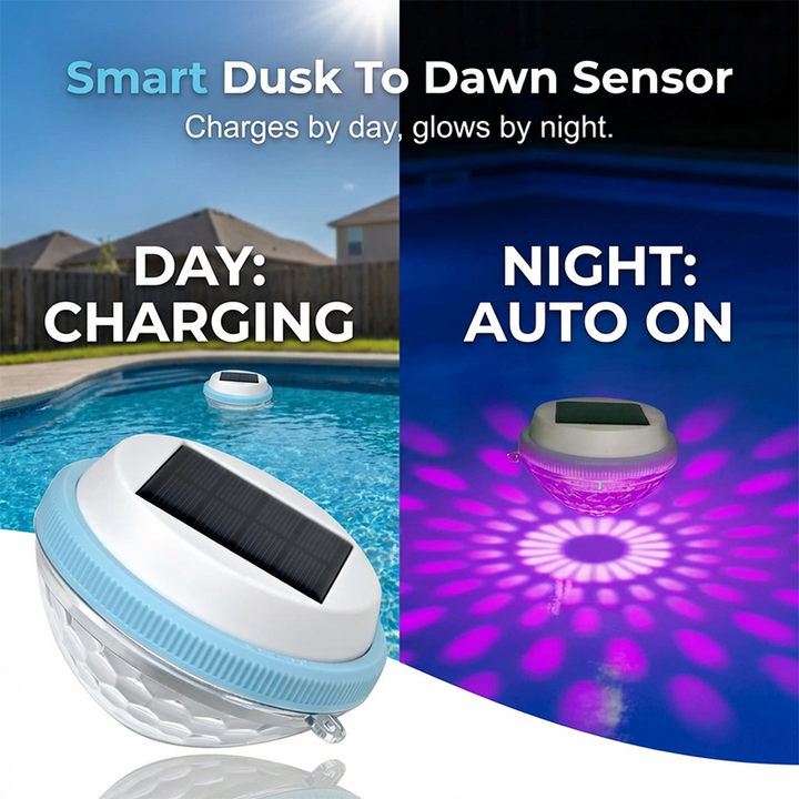 ‍️️ LED Solar Floating Pool Light – Colour Changing, Auto On/Off
