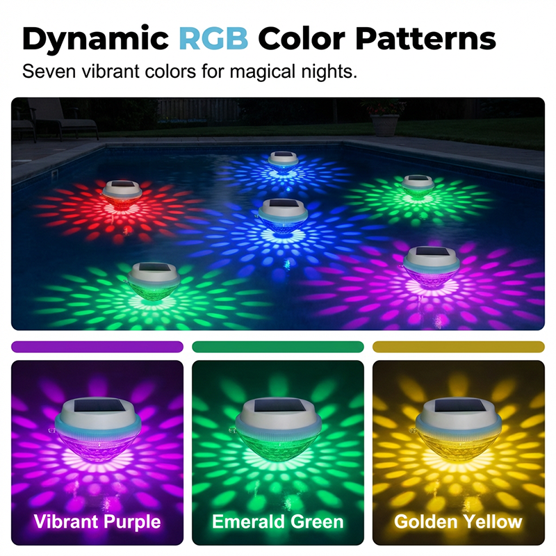 ‍️️ LED Solar Floating Pool Light – Colour Changing, Auto On/Off