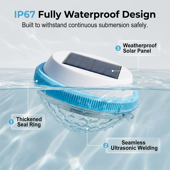 ‍️️ LED Solar Floating Pool Light – Colour Changing, Auto On/Off