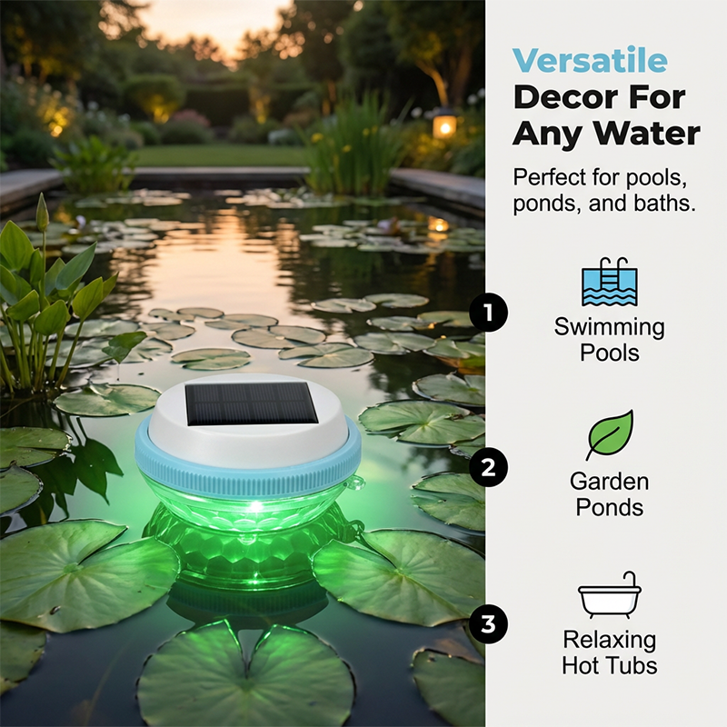 ‍️️ LED Solar Floating Pool Light – Colour Changing, Auto On/Off
