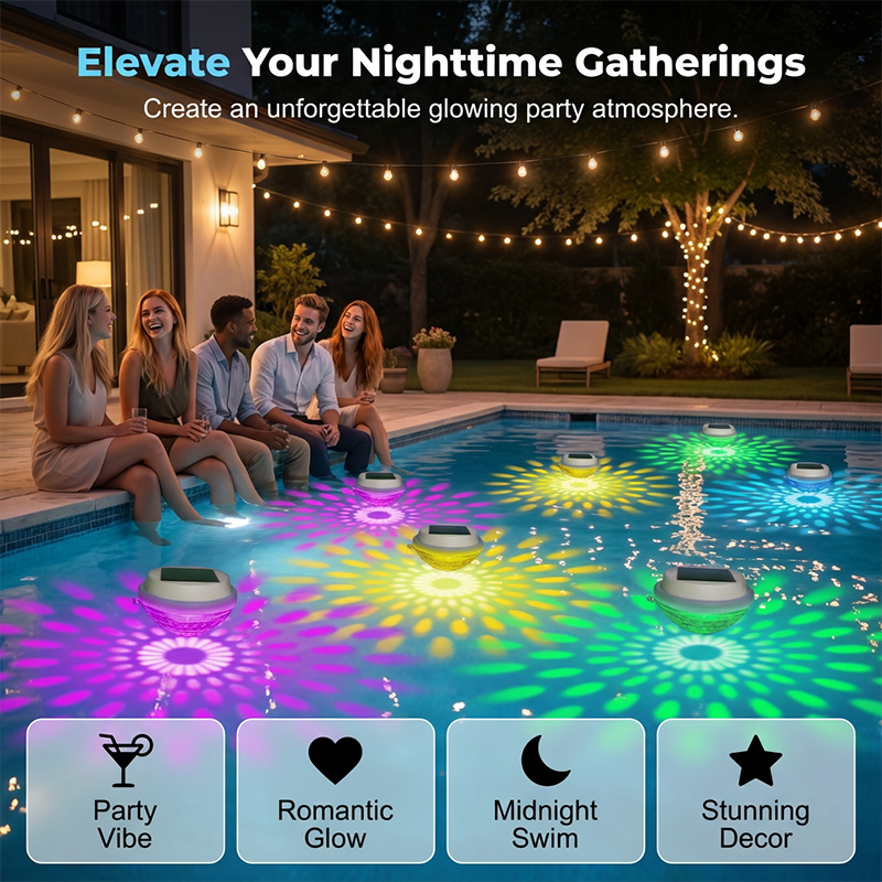 ‍️️ LED Solar Floating Pool Light – Colour Changing, Auto On/Off