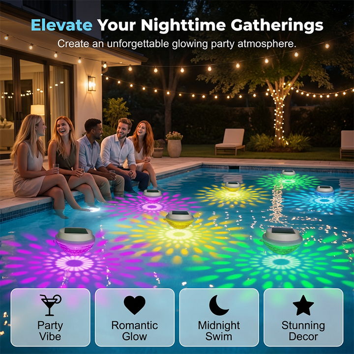 ‍️️ LED Solar Floating Pool Light – Colour Changing, Auto On/Off