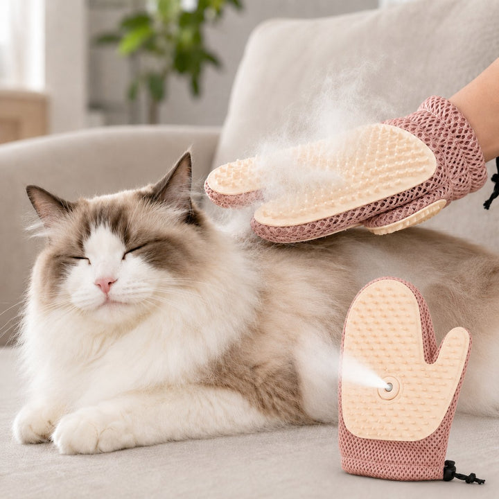 Spray Pet Grooming Glove for Cats & Dogs