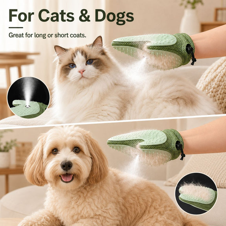 Spray Pet Grooming Glove for Cats & Dogs
