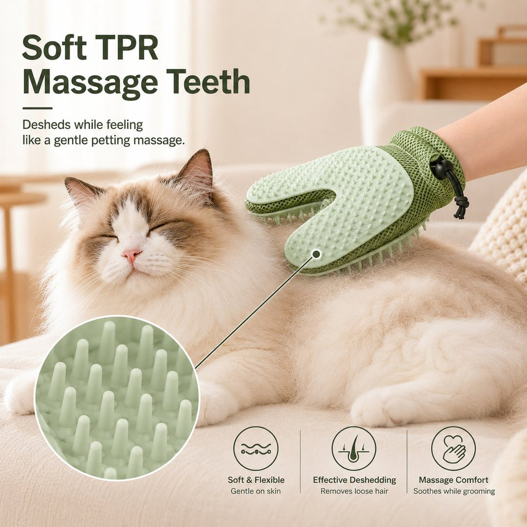 Spray Pet Grooming Glove for Cats & Dogs