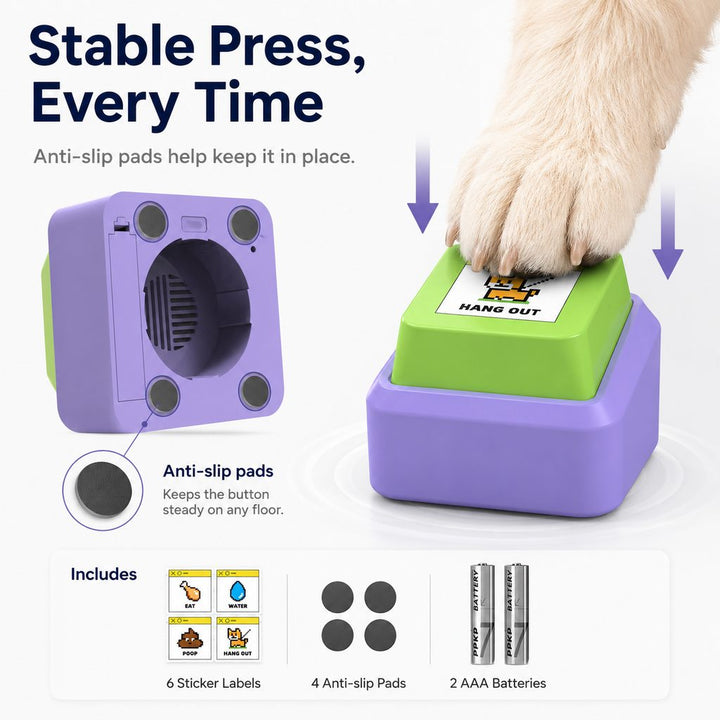 PawTalk Recordable Pet Communication Button for Dogs & Cats