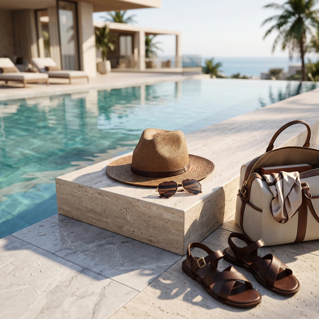 Straw Fedora Hat with Wide Brim, Braided Band and Cloth Sweatband