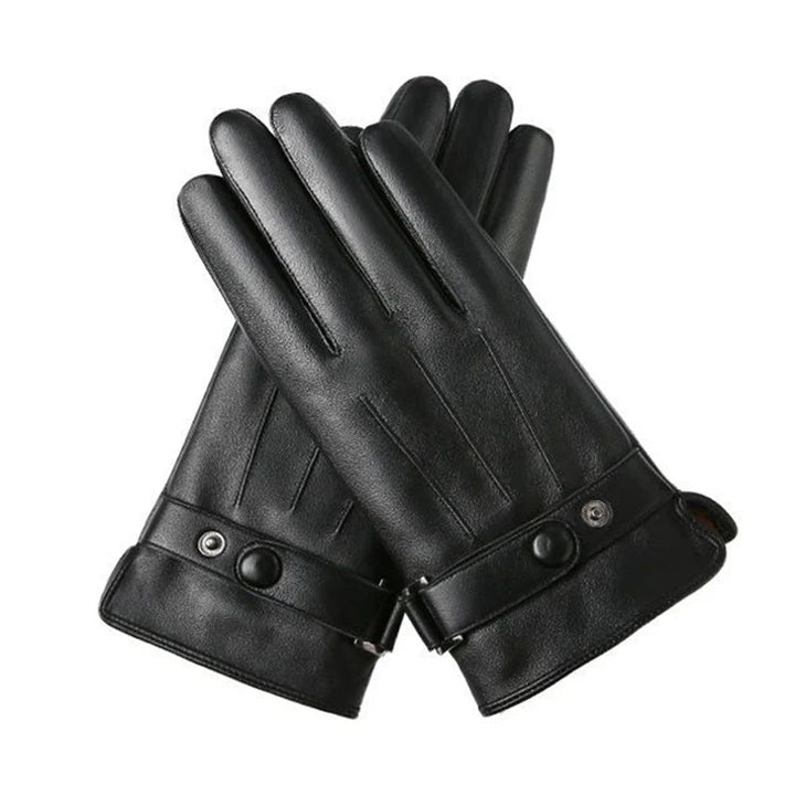 Touch Screen Men's Leather Gloves for Winter