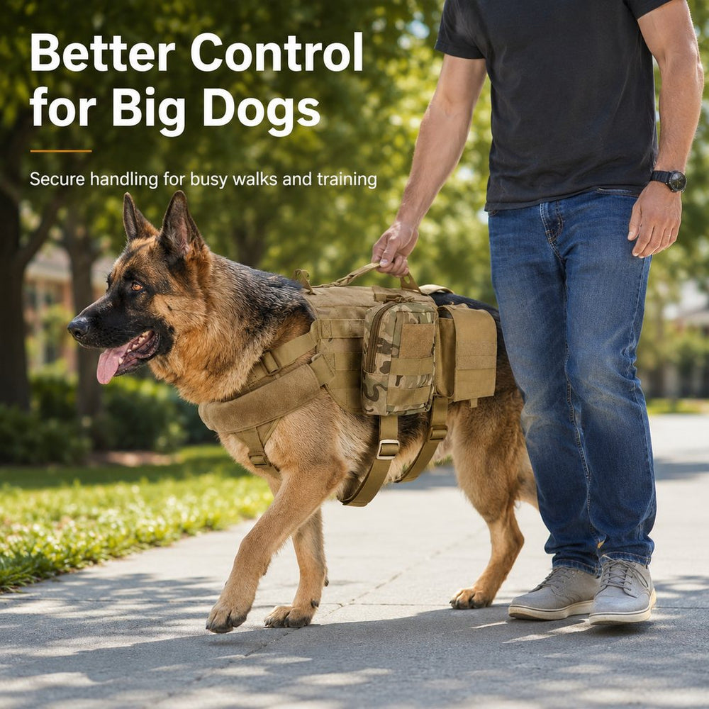 Tactical Dog Backpack Harness for Hiking & Daily Walks