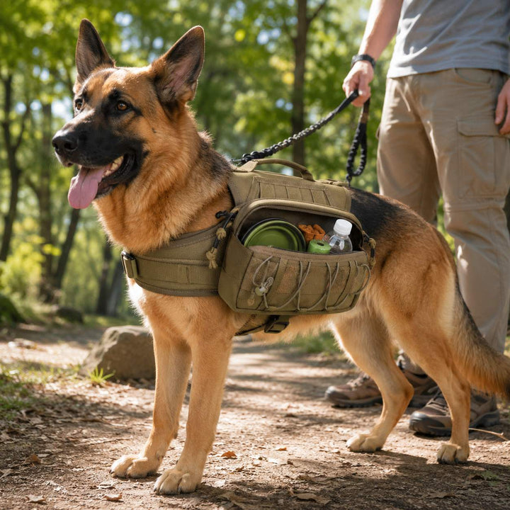 Tactical Dog Backpack Harness for Hiking, Camping & Daily Walks