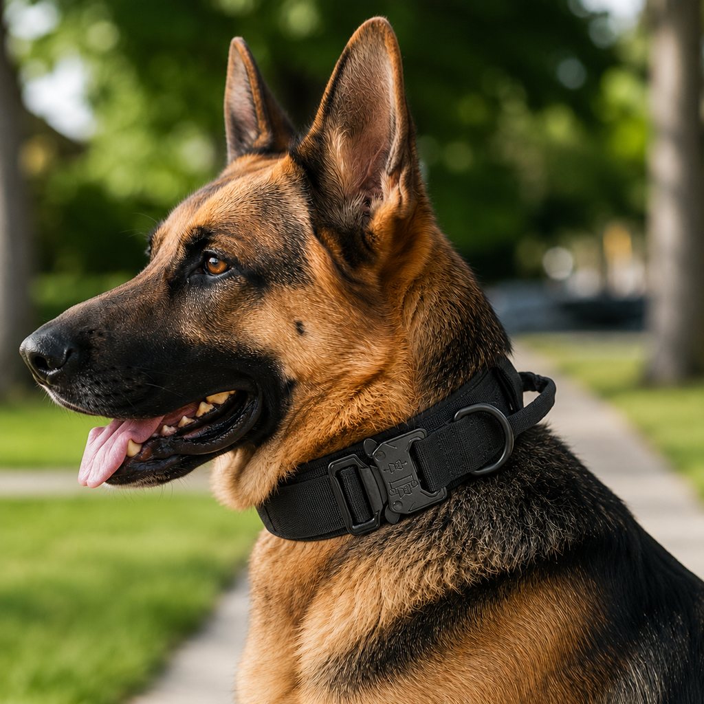 Heavy-Duty Tactical Dog Collar for Walks & Training