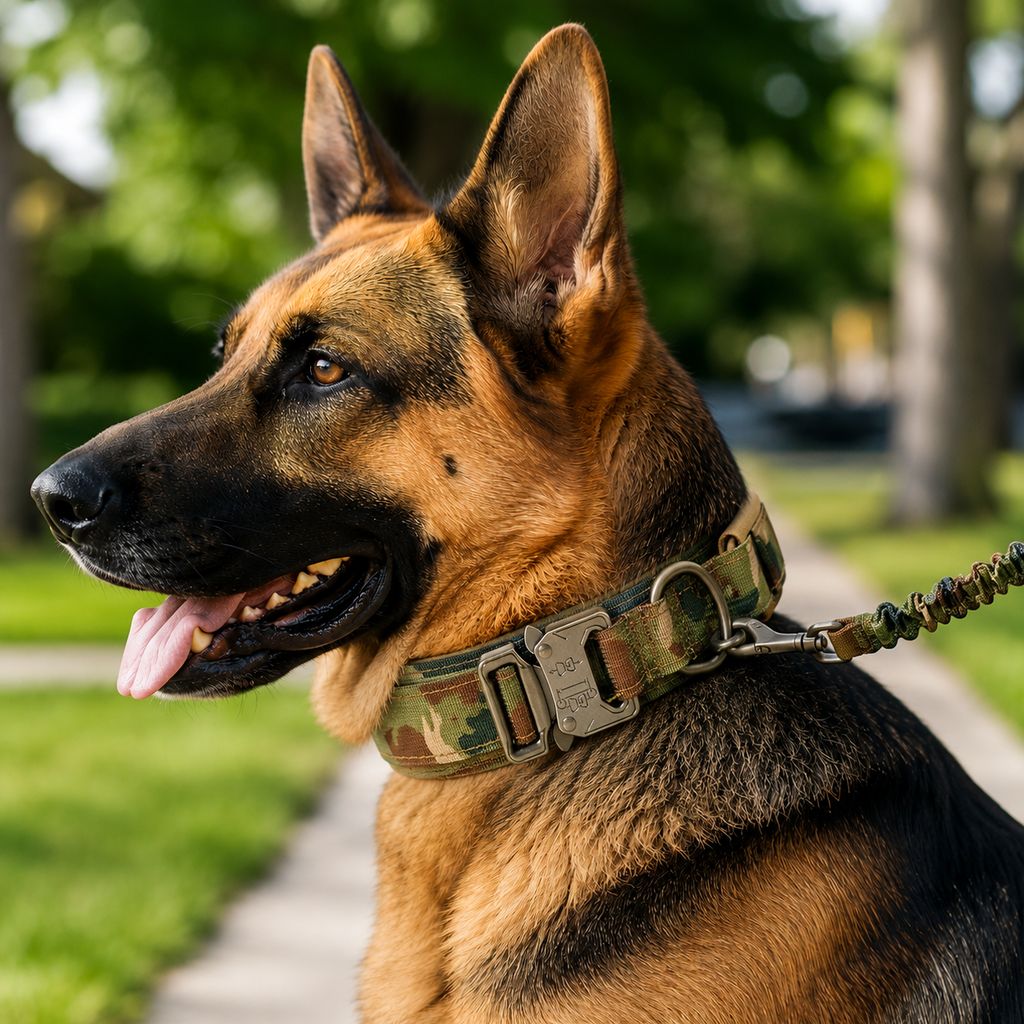 Heavy-Duty Tactical Dog Collar for Walks & Training