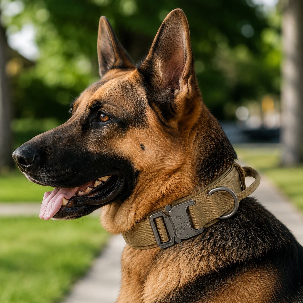 Heavy-Duty Tactical Dog Collar for Walks & Training