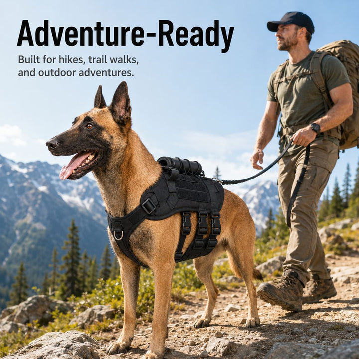 Tactical Dog Harness Backpack for Large Dogs