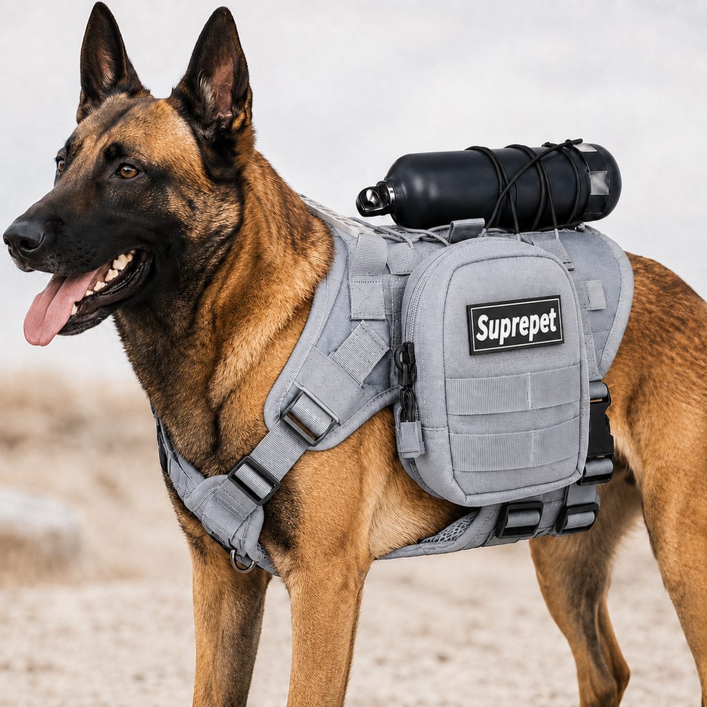 Tactical Dog Harness Backpack for Large Dogs