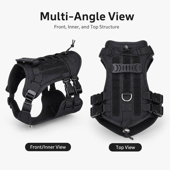 Tactical Dog Harness Backpack for Large Dogs