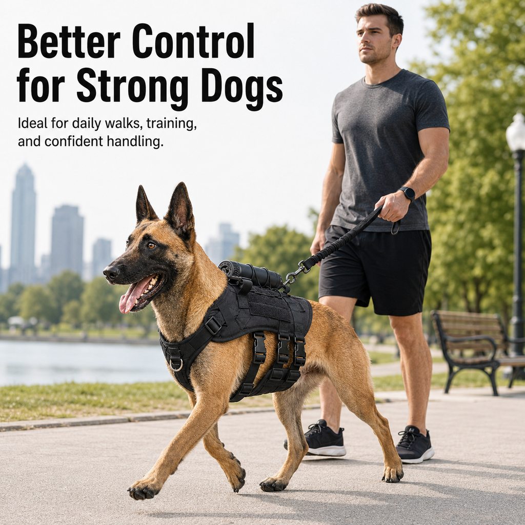 Tactical Dog Harness Backpack for Large Dogs