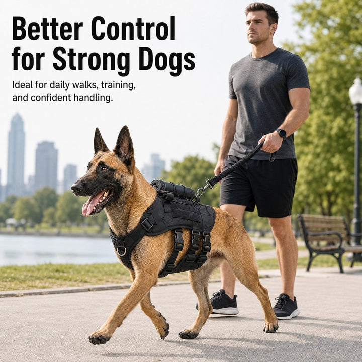 Tactical Dog Harness Backpack for Large Dogs