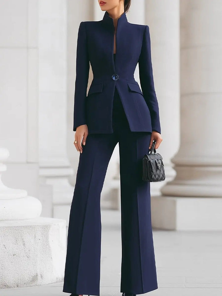 Women's Tailored Two Piece Blazer and Trouser Suit Set