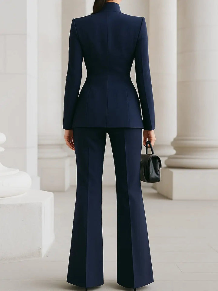 Women's Tailored Two Piece Blazer and Trouser Suit Set