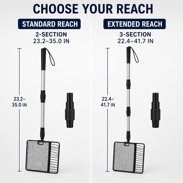 Telescoping Cat Litter Scoop for Deep Litter Boxes | Long Handle Sifter for Less Bending