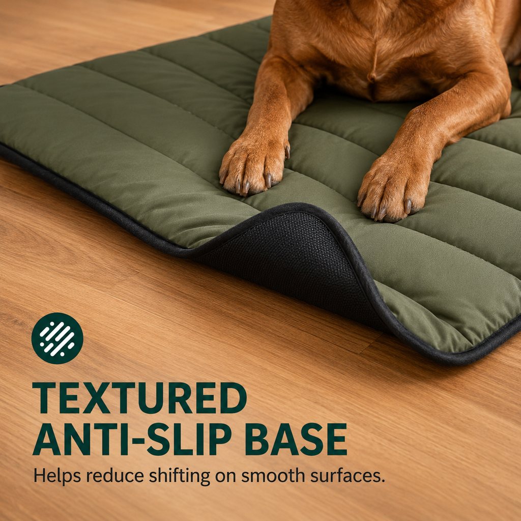 Portable Roll-Up Dog Travel Mat for Camping & Car Trips | Keeps Pets Off Damp, Dirty Ground