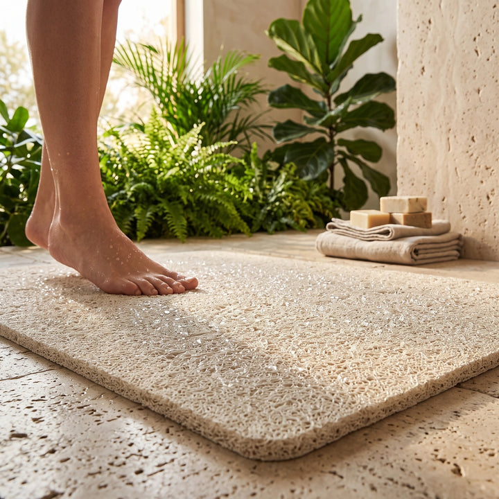 Textured Non Slip Shower Mat with Porous Drainage and Fast Dry Design