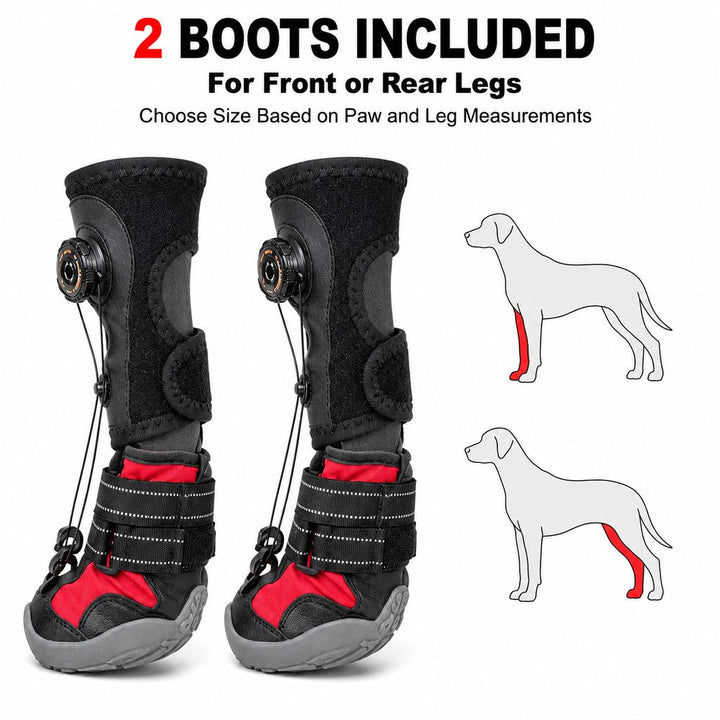 Adjustable Tension-Dial Dog Paw-Lift Support Boots