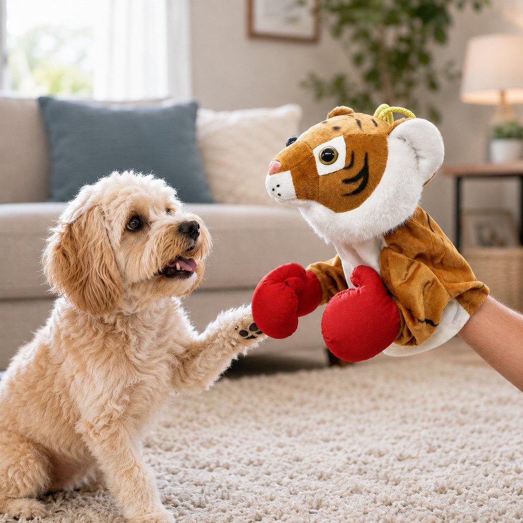 Interactive Boxing Pet Puppet for Indoor Play