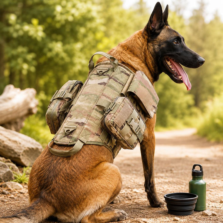 TrailGuard K9 Tactical Dog Backpack Harness for Hiking, Training & Better Control on Outdoor Walks